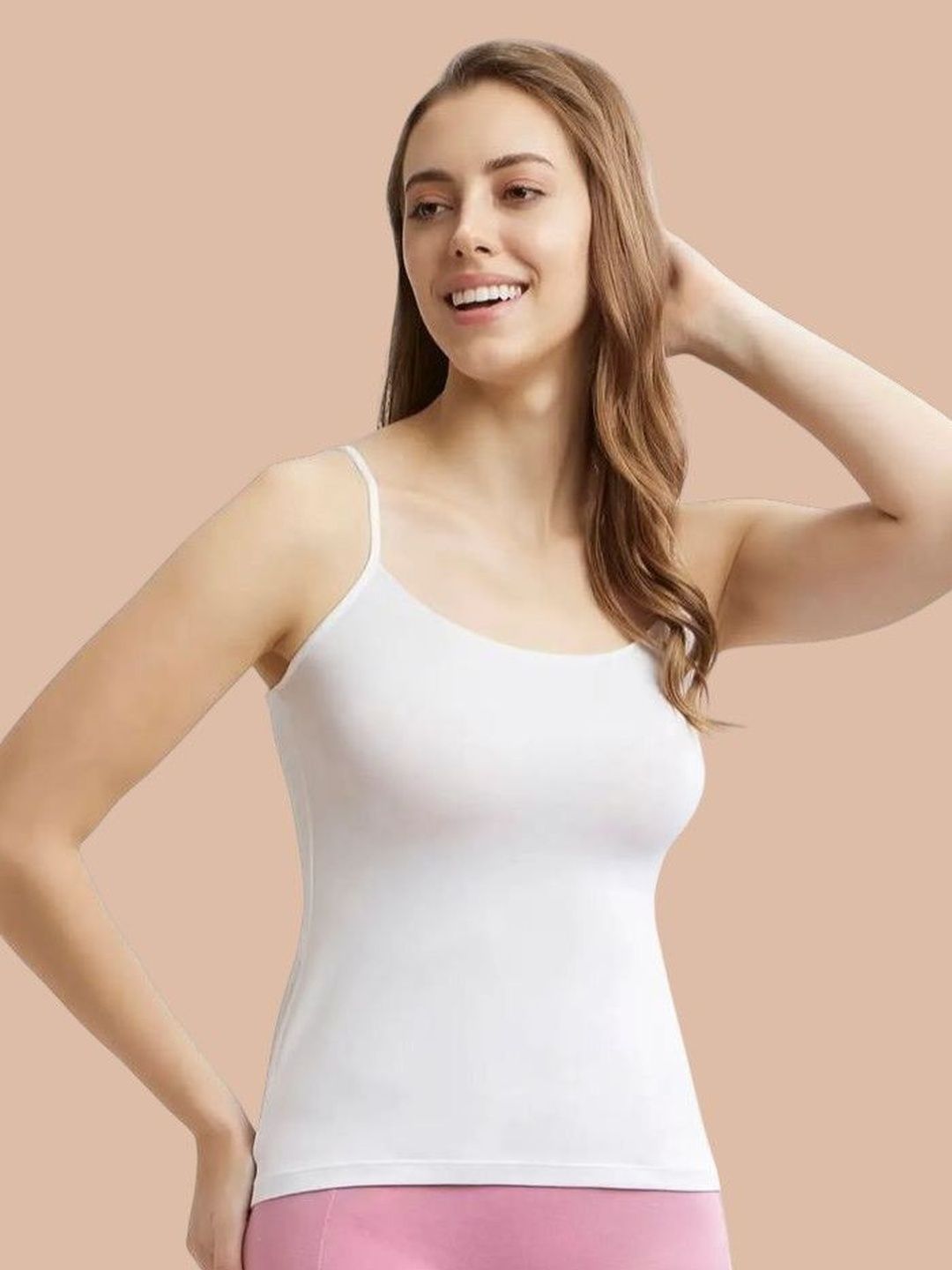 Buy HERE&NOW Women Cotton Camisole Non-Padded Spaghetti Strap with