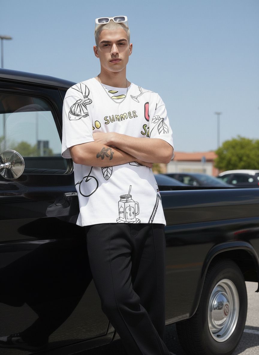 Kook N Keech Graphic Printed Pure Cotton Oversized T-shirt