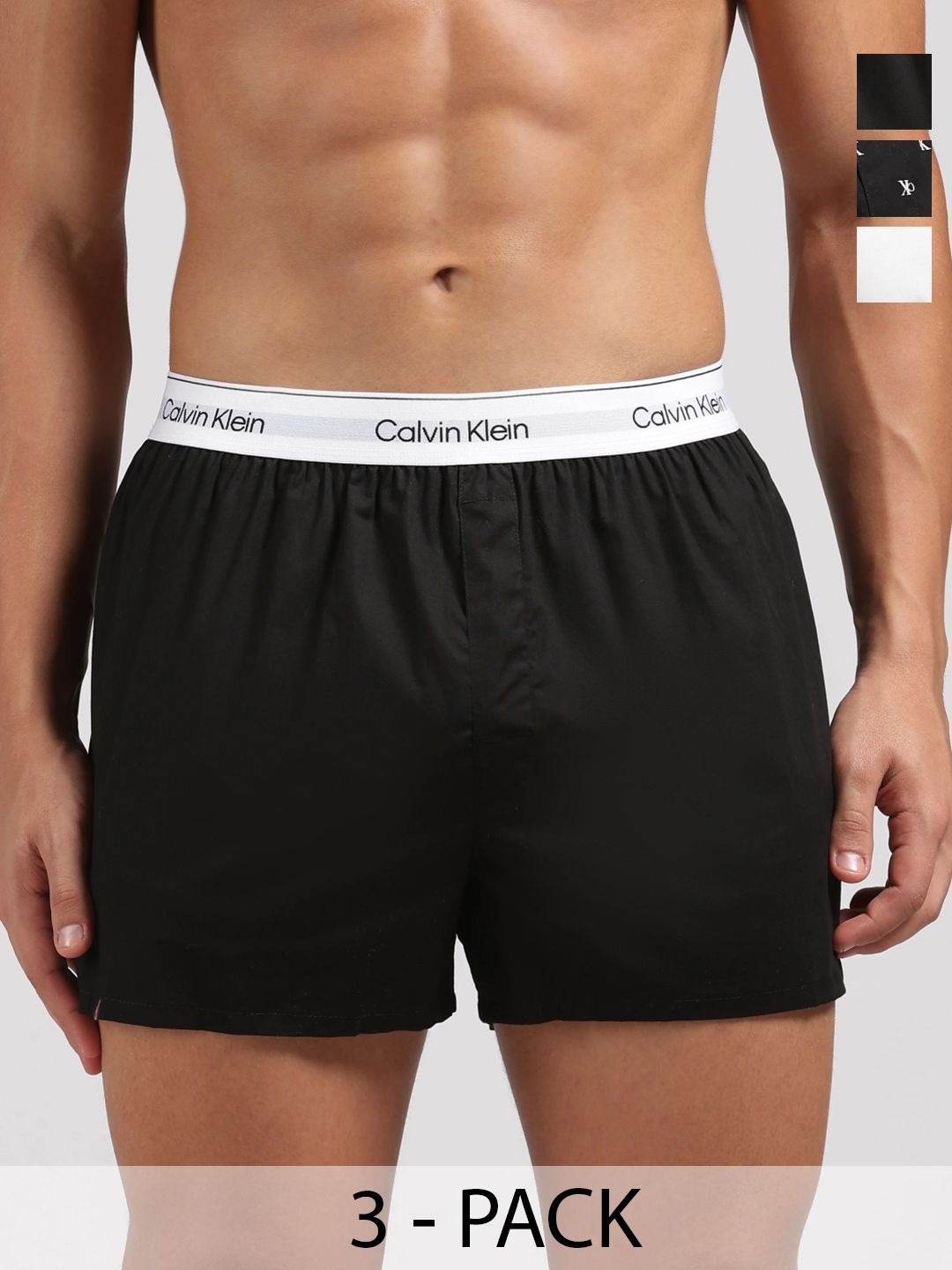 Calvin Klein Underwear Calvin Klein Underwear Pack Of 3 Printed Mid-Rise Boxers