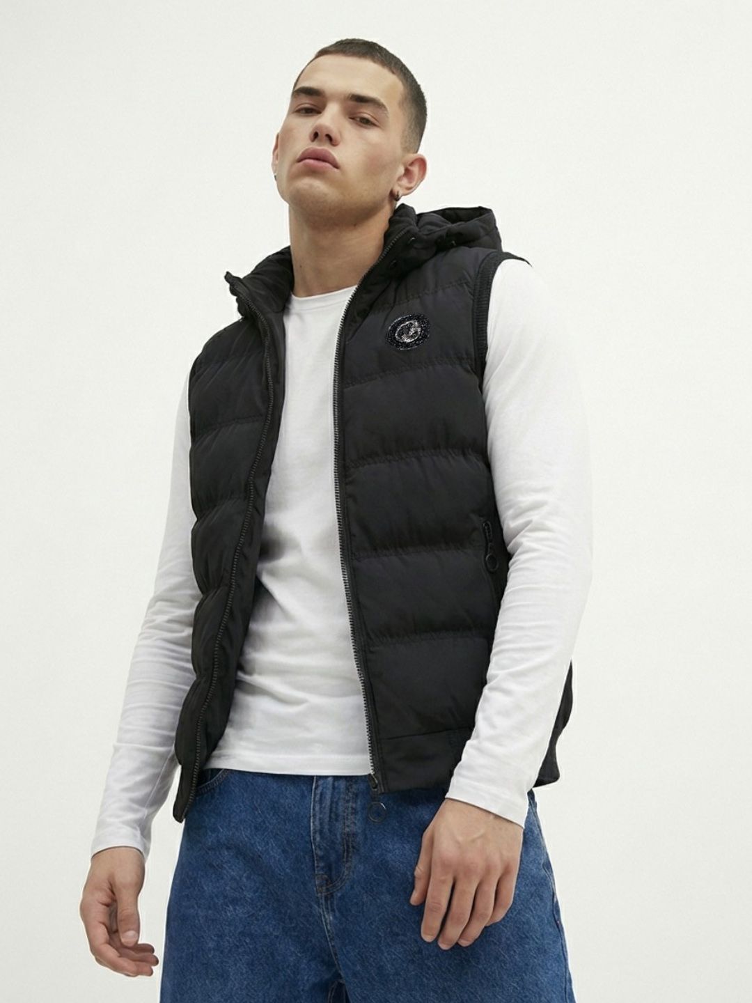 StyleCast x Revolte Stand Collar Detachable Hooded Quilted Jacket