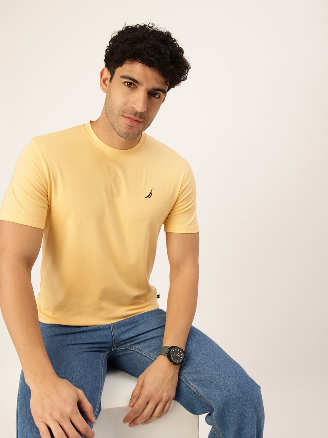 Nautica Round Neck Knitted T-shirt