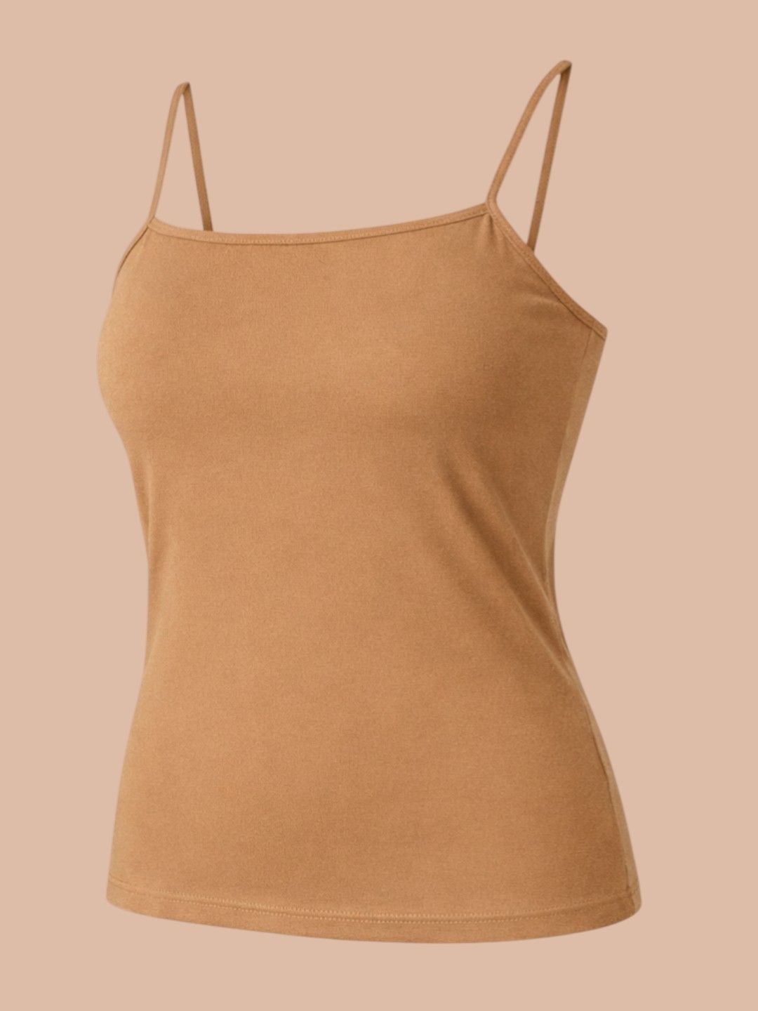 HERE&NOW Women Cotton Camisole Non-Padded Spaghetti Strap with Adjustable Straps