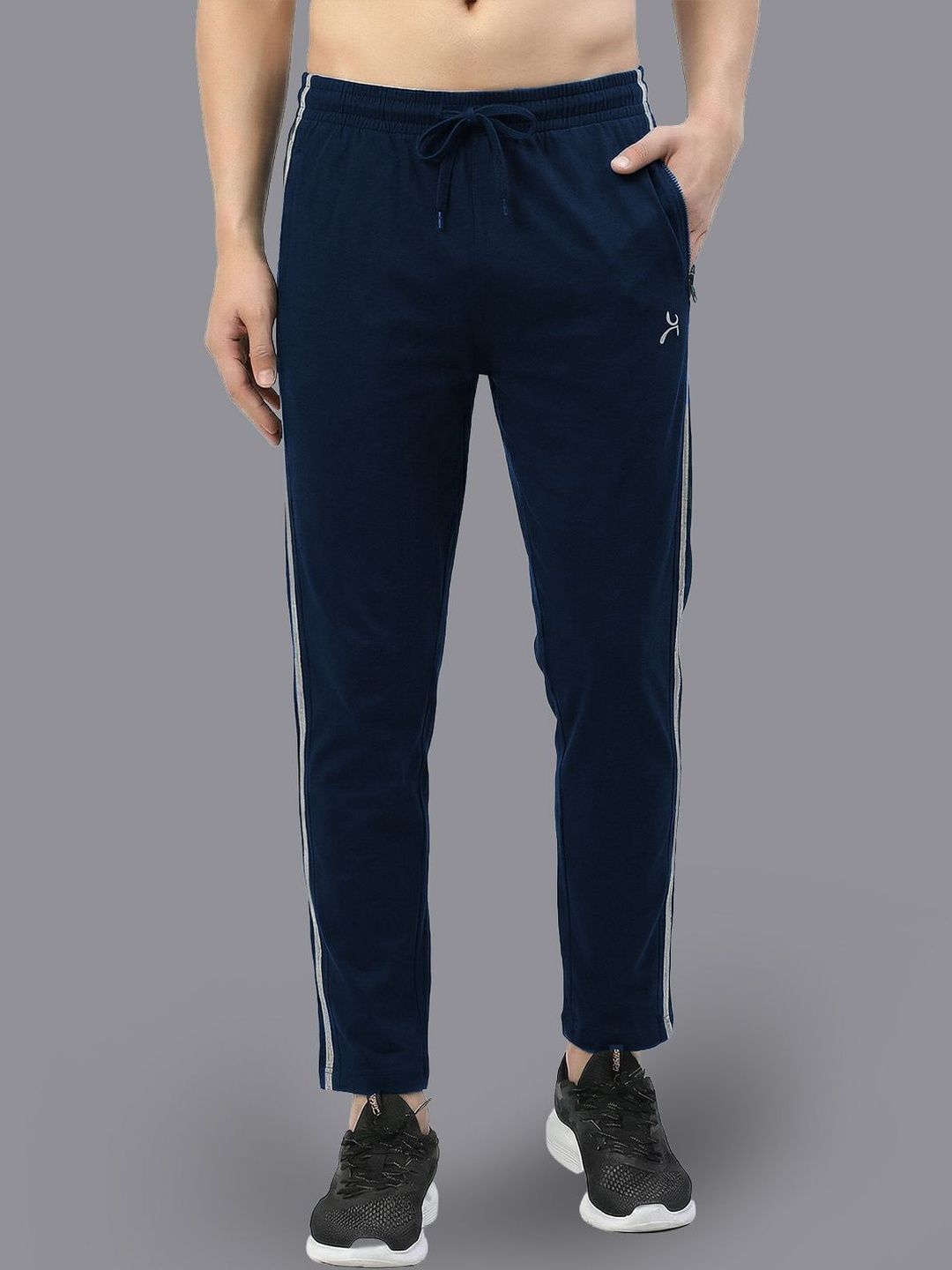 AMUL COMFY Men's Solid Track Pant with Zipper Pocket