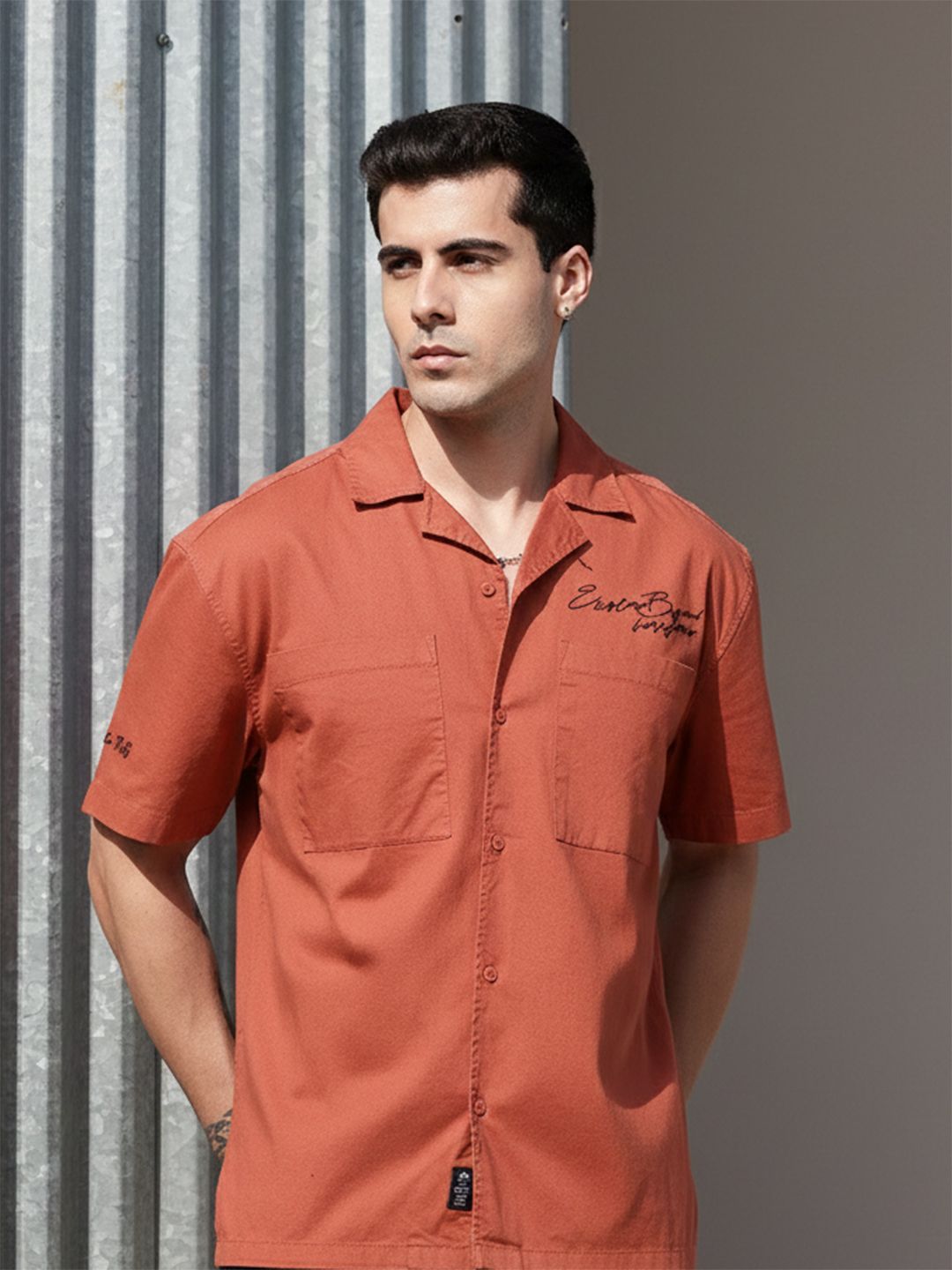 The Roadster Life Co. Relaxed Fit Drop-Shoulder Sleeves Pure Cotton Casual Shirt