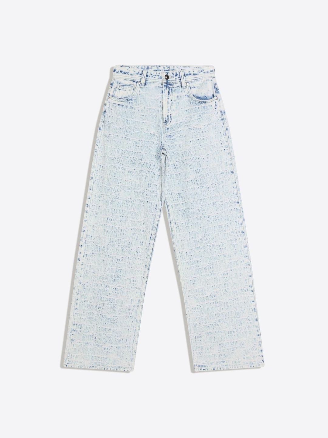 Regular Fit Low-Rise Light Fade Cotton Jeans