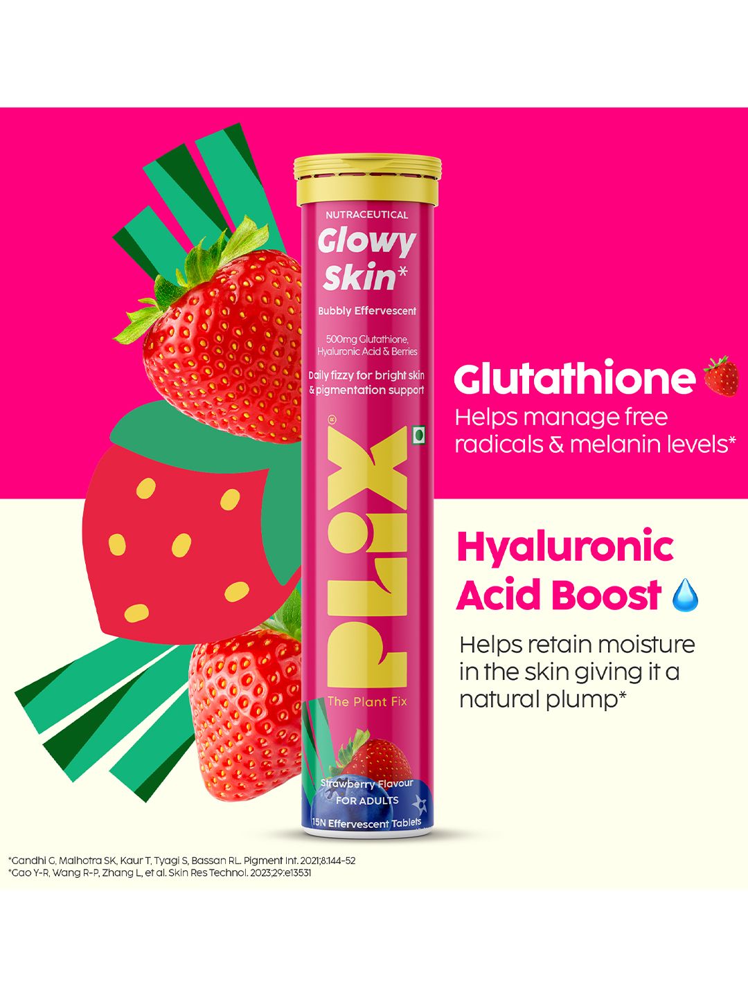 is there any side effects of plix glutathione tablets Buy PLIX THE PLANT FIX 2pcs Glutathione Fizzies with Vit C for Bright  Skin-Strawberry-30 tabs - Skin Supplements for Unisex 24411256