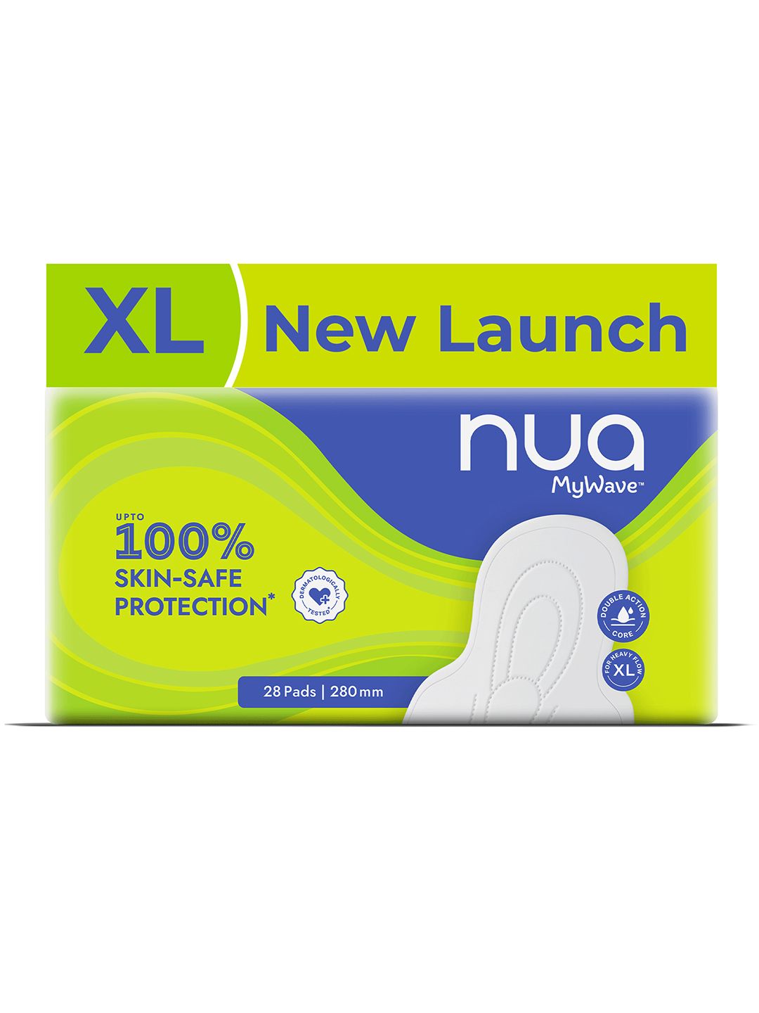 Nua My Wave Rash Free Sanitary Pad XL - 28 Pads