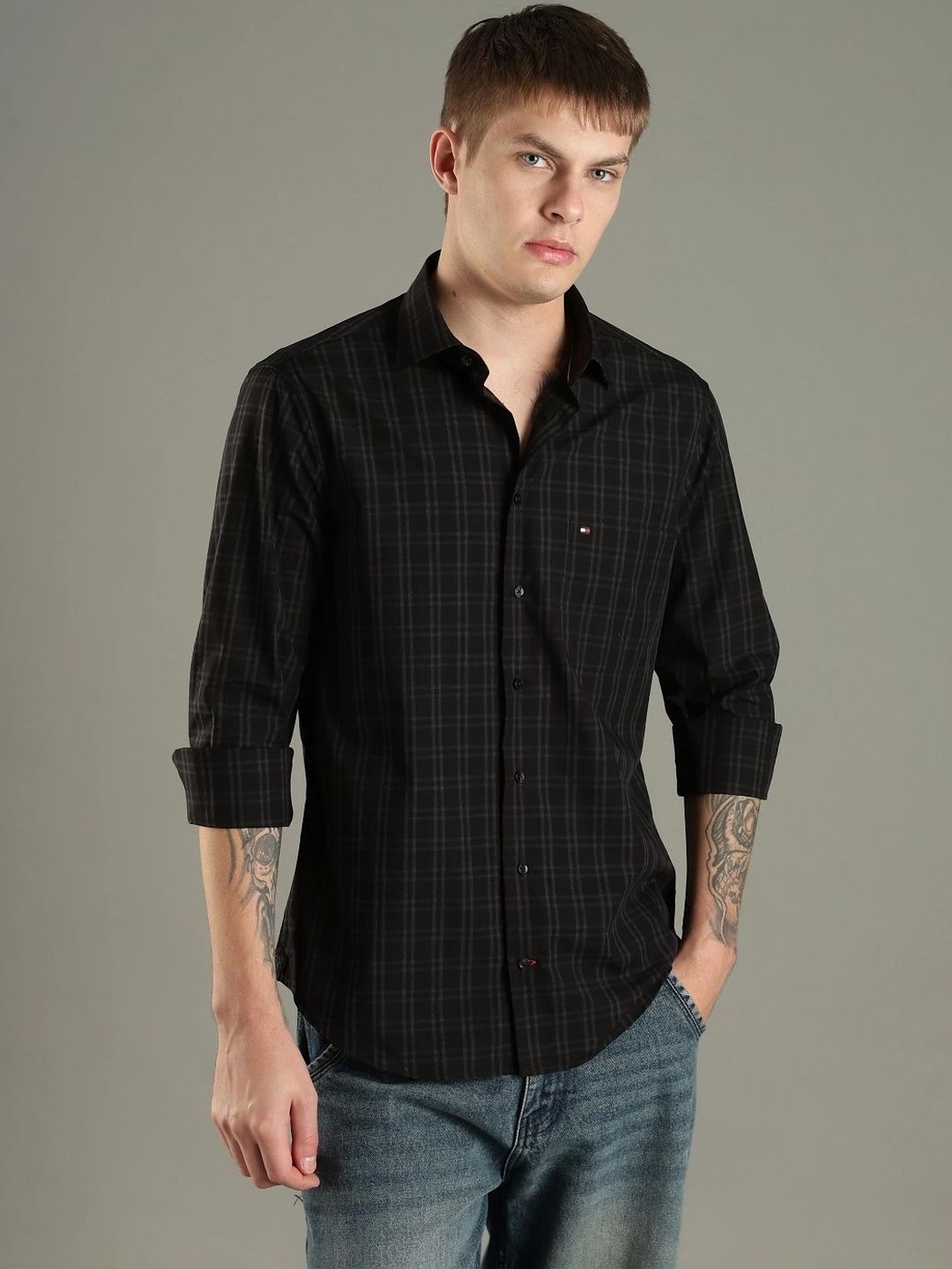 Tommy Hilfiger Tommy Hilfiger Men Shepherd Checks Checked Casual Shirt