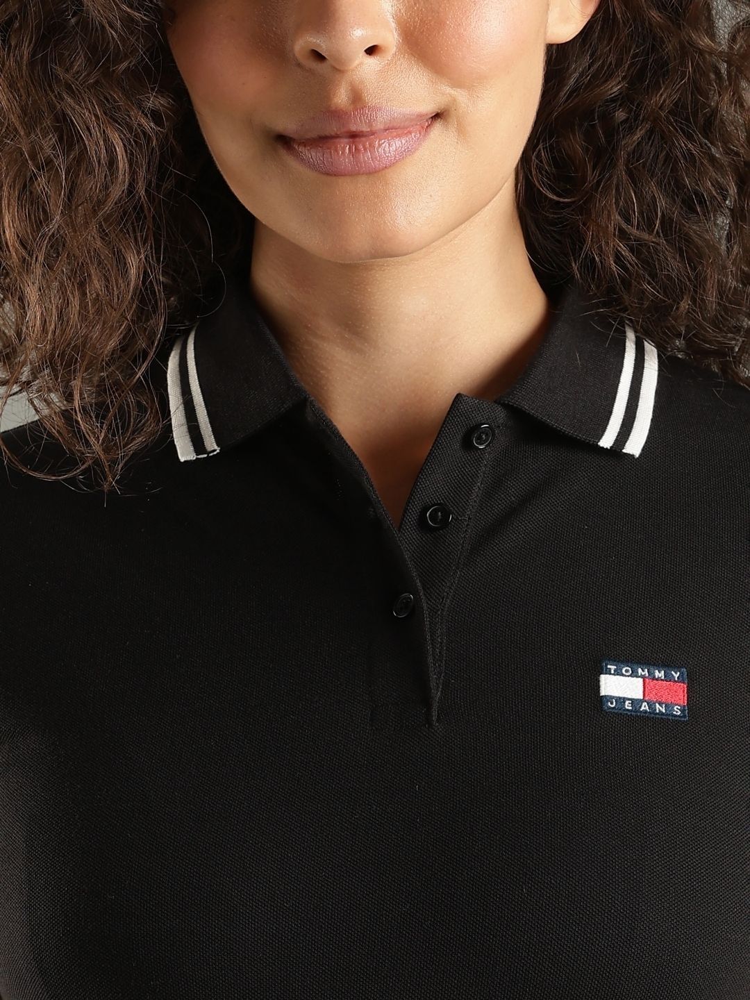 Brand Logo Polo Collar Slim Fit T-shirt