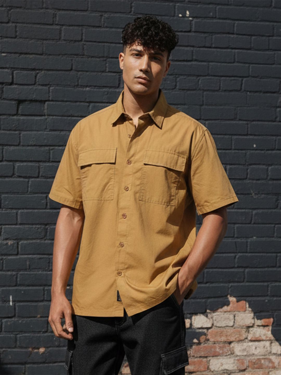 The Roadster Life Co. Relaxed Fit Drop-Shoulder Sleeves Pure Cotton Casual Shirt