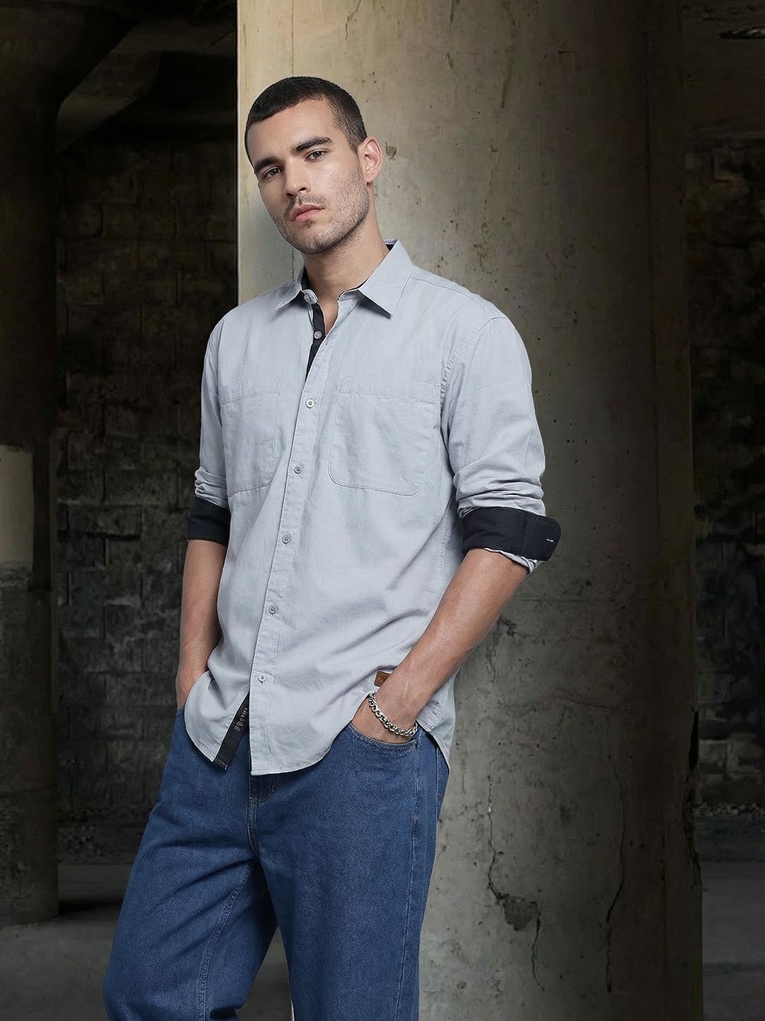 The Roadster Life Co. Relaxed Fit Opaque  Cotton Casual Shirt
