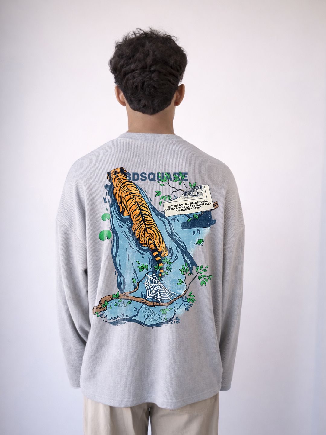 BDSQUARE Men Printed Drop-Shoulder Sleeves T-shirt