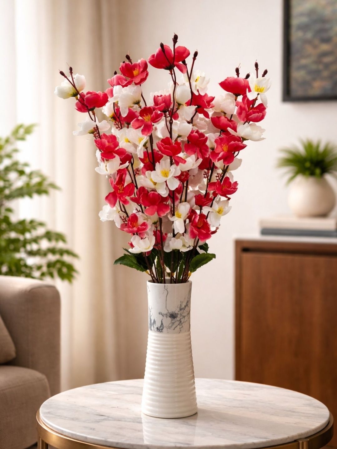 ARTIER Multicoloured 1 Pieces Cherry Blossom Artificial Flower