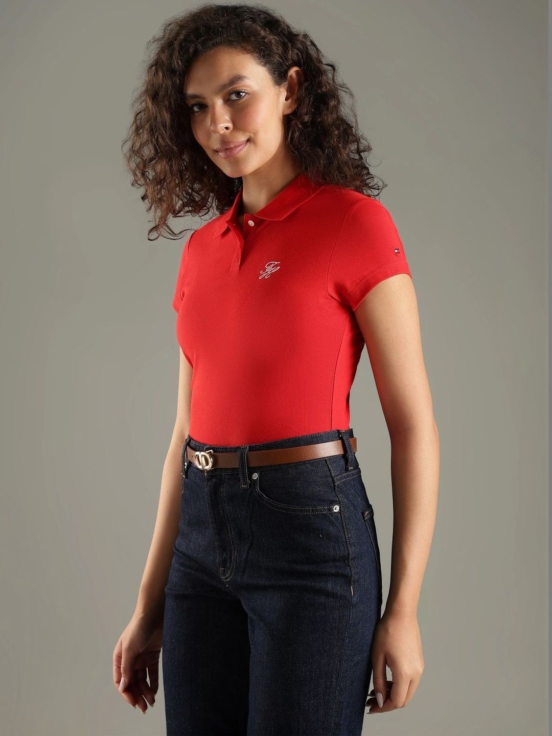 Solid Slim Fit Cotton Polo T-shirts