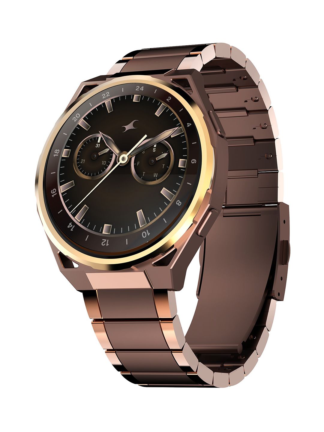 Fastrack Unisex Marvellous FX3 1.43 AMOLED Display Smartwatch - Brown
