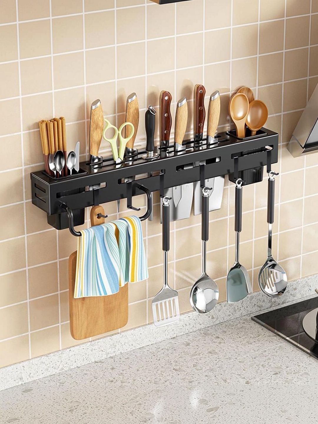 DXDT 1 piece Black Regular Multi-Utility Organisers Plastic