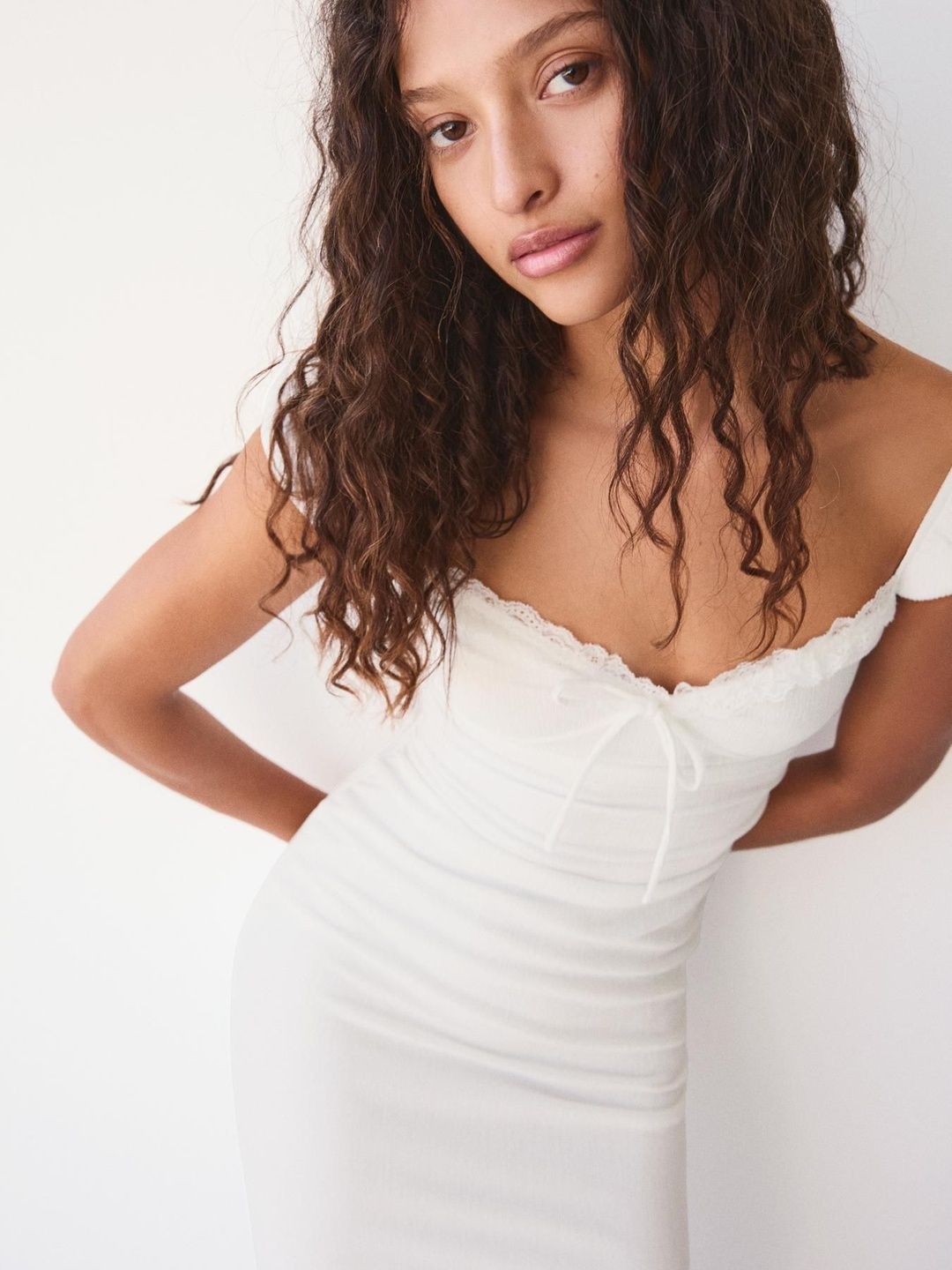 Ruffled Sheath Midi Dress