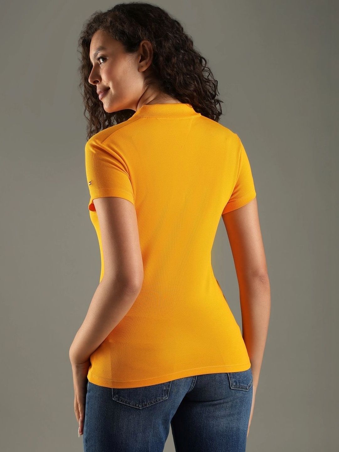 Brand Logo Polo Collar Slim Fit T-shirt