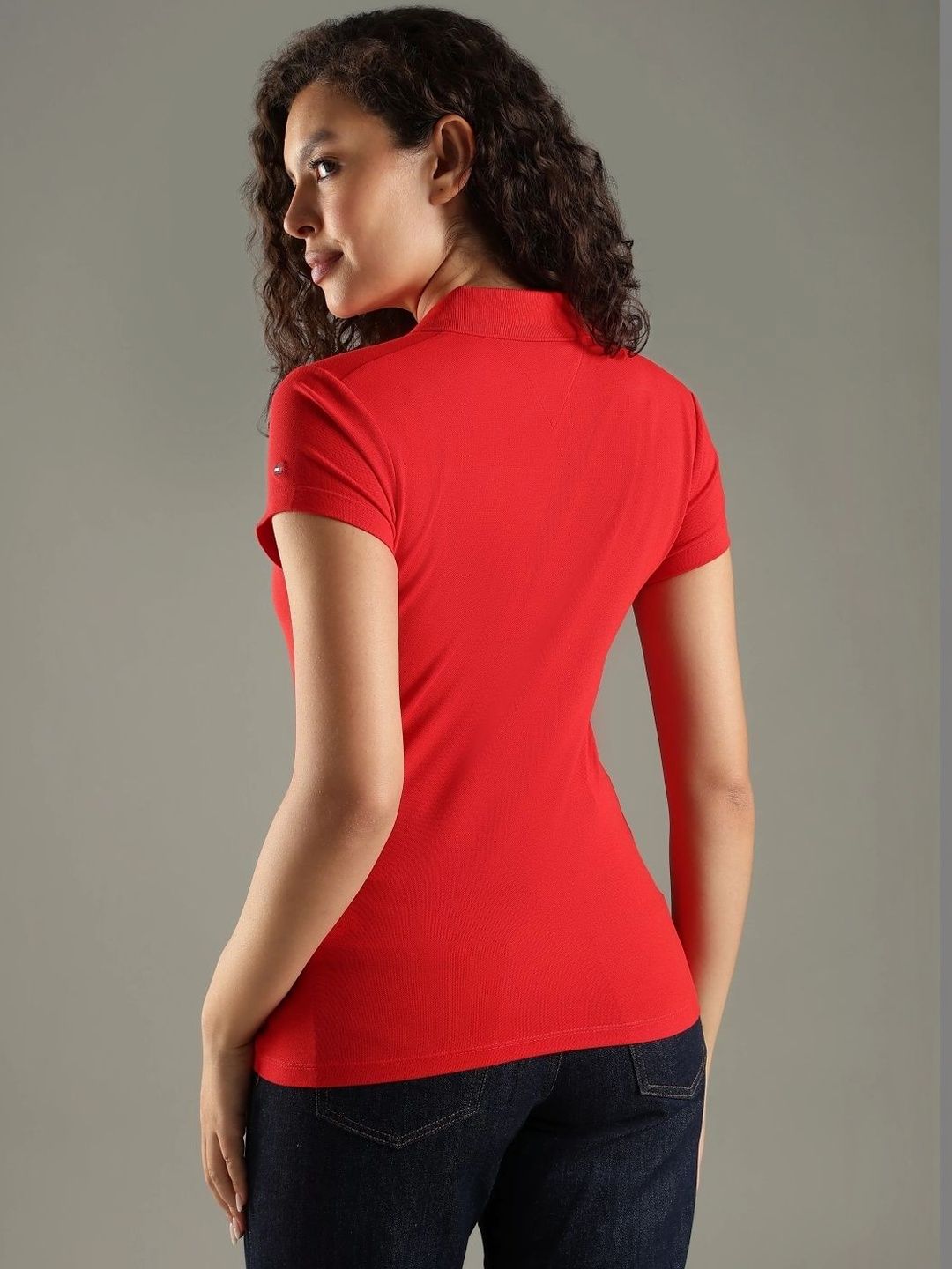 Solid Slim Fit Cotton Polo T-shirts