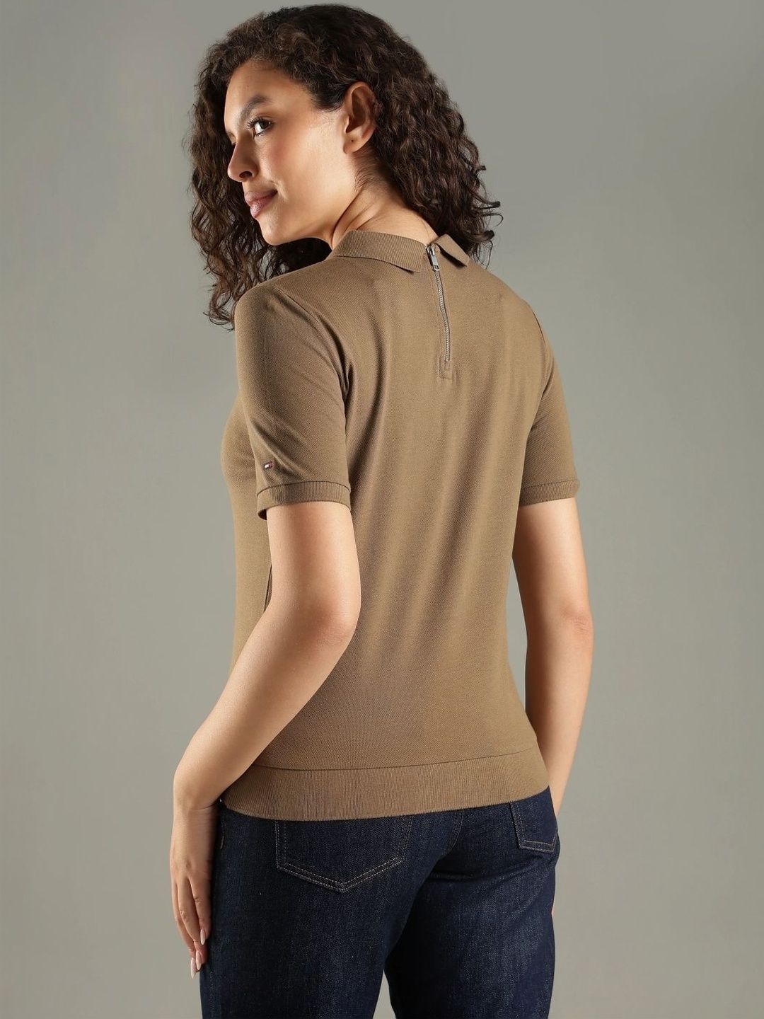 Brand Logo Polo Collar T-shirt