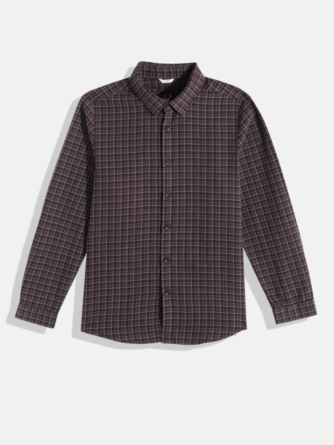 Allen Solly Junior Allen Solly Junior Boys Slim Fit Gingham Checks Pure Cotton Casual Shirt