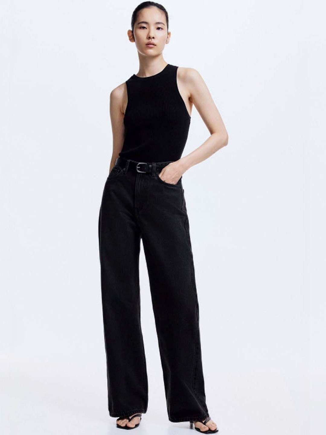 Stylecast X Kotty Women Street Fashion Wide Leg Denim Jeans