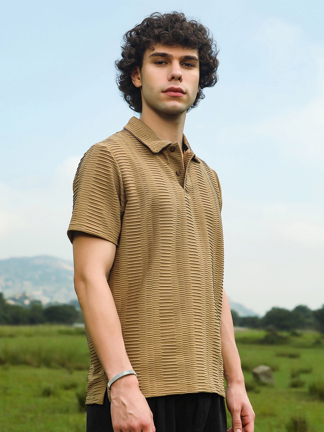 CAHOOT Men Polo Collar T-shirt