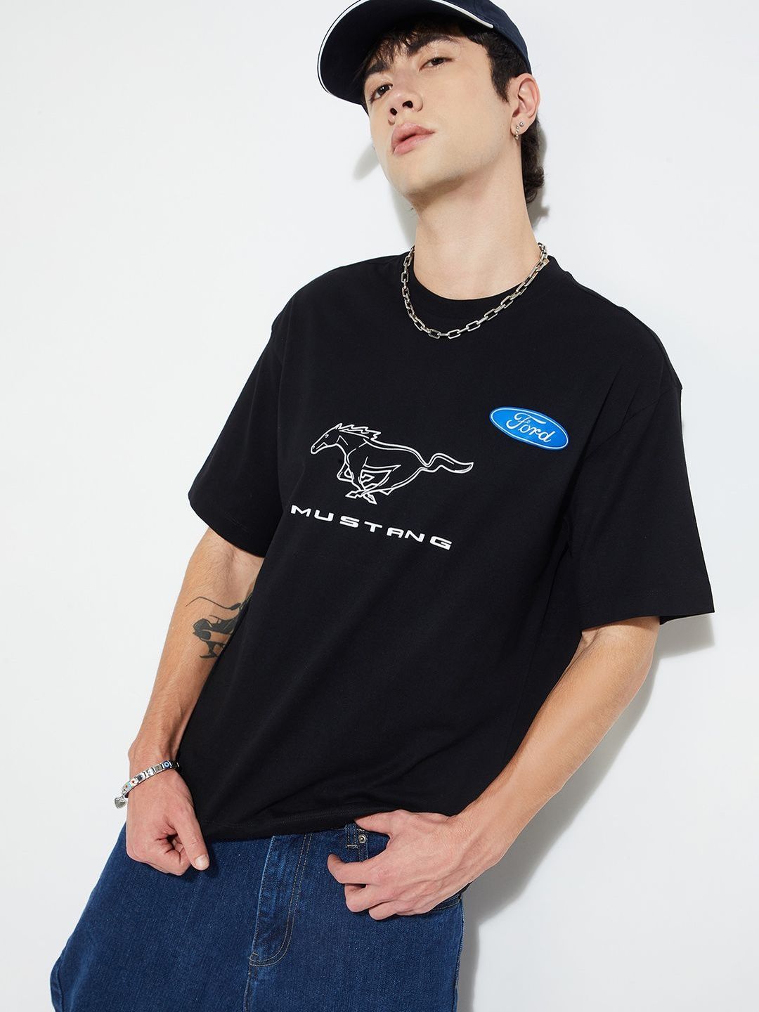 max Men Brand Logo Printed Round Neck Short Sleeves T-shirt