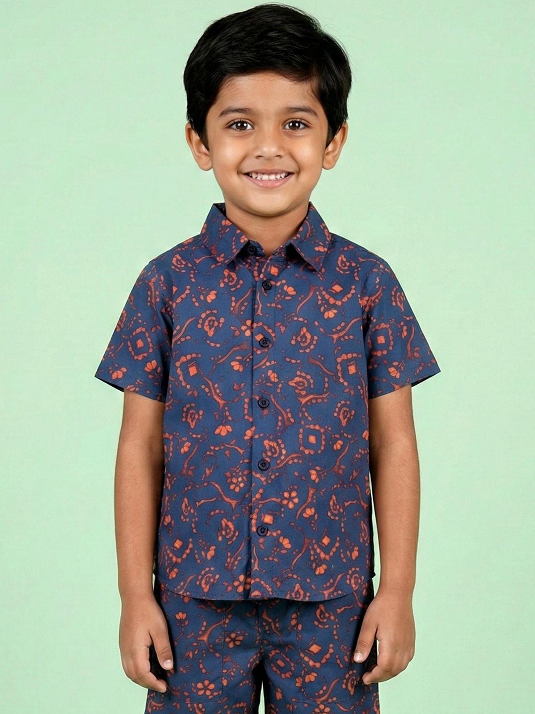 KiddoPanti Boys Comfort Printed Casual Shirt