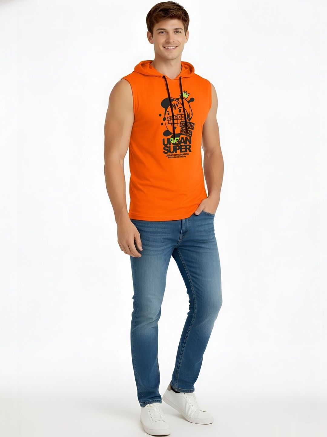 MINISTRY OF FRIENDS Men Printed Hooded T-shirt