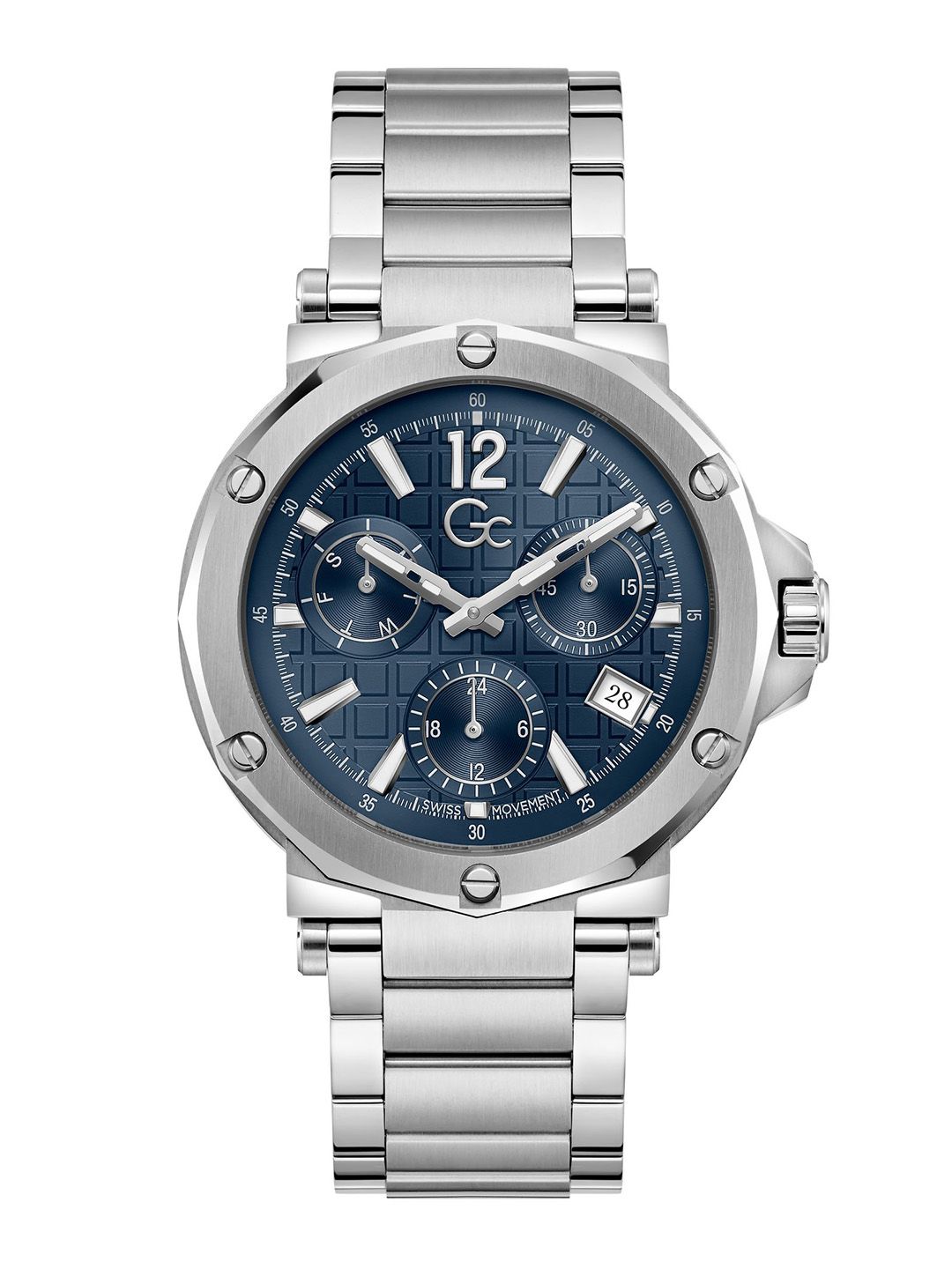 GC Guess Collection Men Stainless Steel Dial & Bracelet Style Straps Analogue Watch Y53009G7M