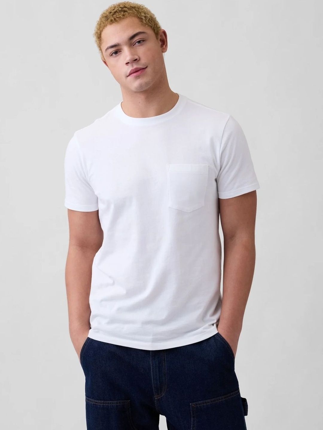 GAP Half Sleeve Crew Neck White T-shirt