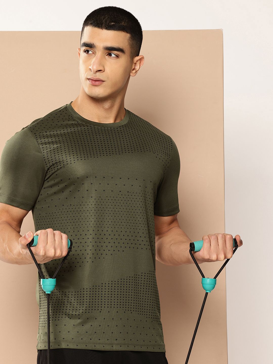 Alcis Printed Slim Fit Training T-shirt