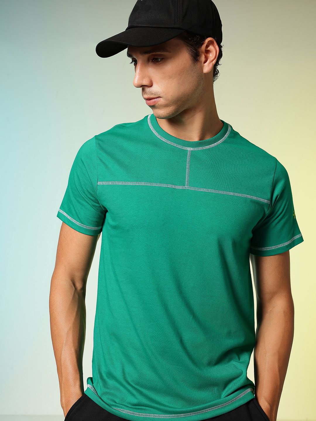 HRX by Hrithik Roshan Men Placement Embroidered T-shirt