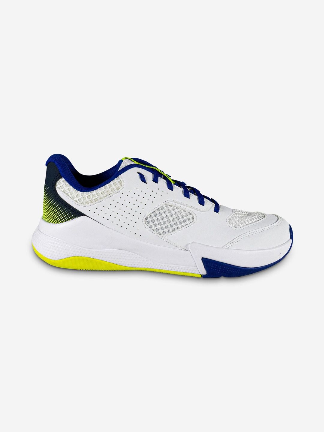 Decathlon Decathlon Allsix - Adults White and Neon Yellow Comfort Volleyball Shoes
