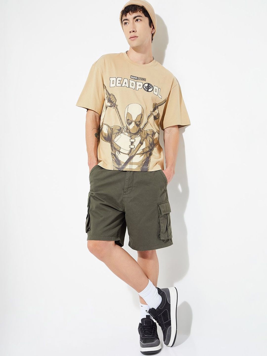 max Graphic Printed Round Neck Cotton T-shirt