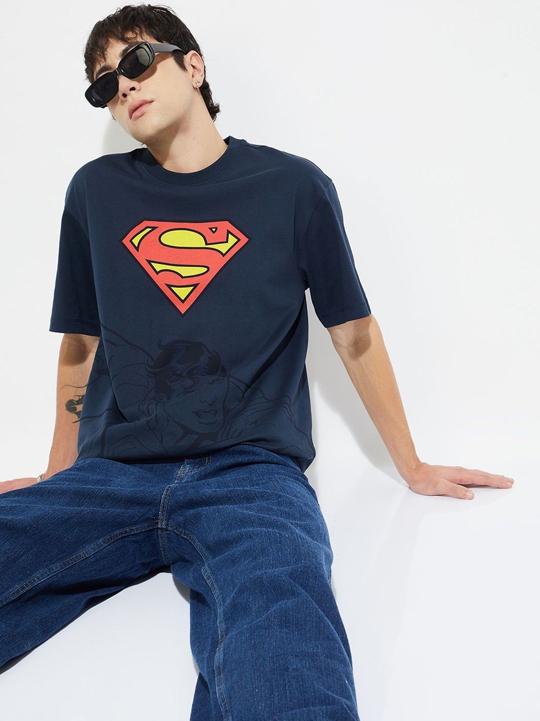 max Men Superman Printed T-shirt