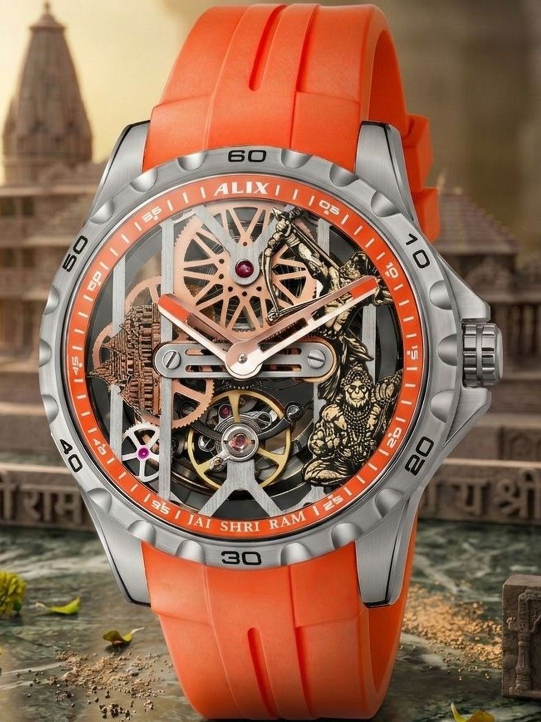 Buy ALIX Men Skeleton Dial & Straps Analogue Automatic Motion
