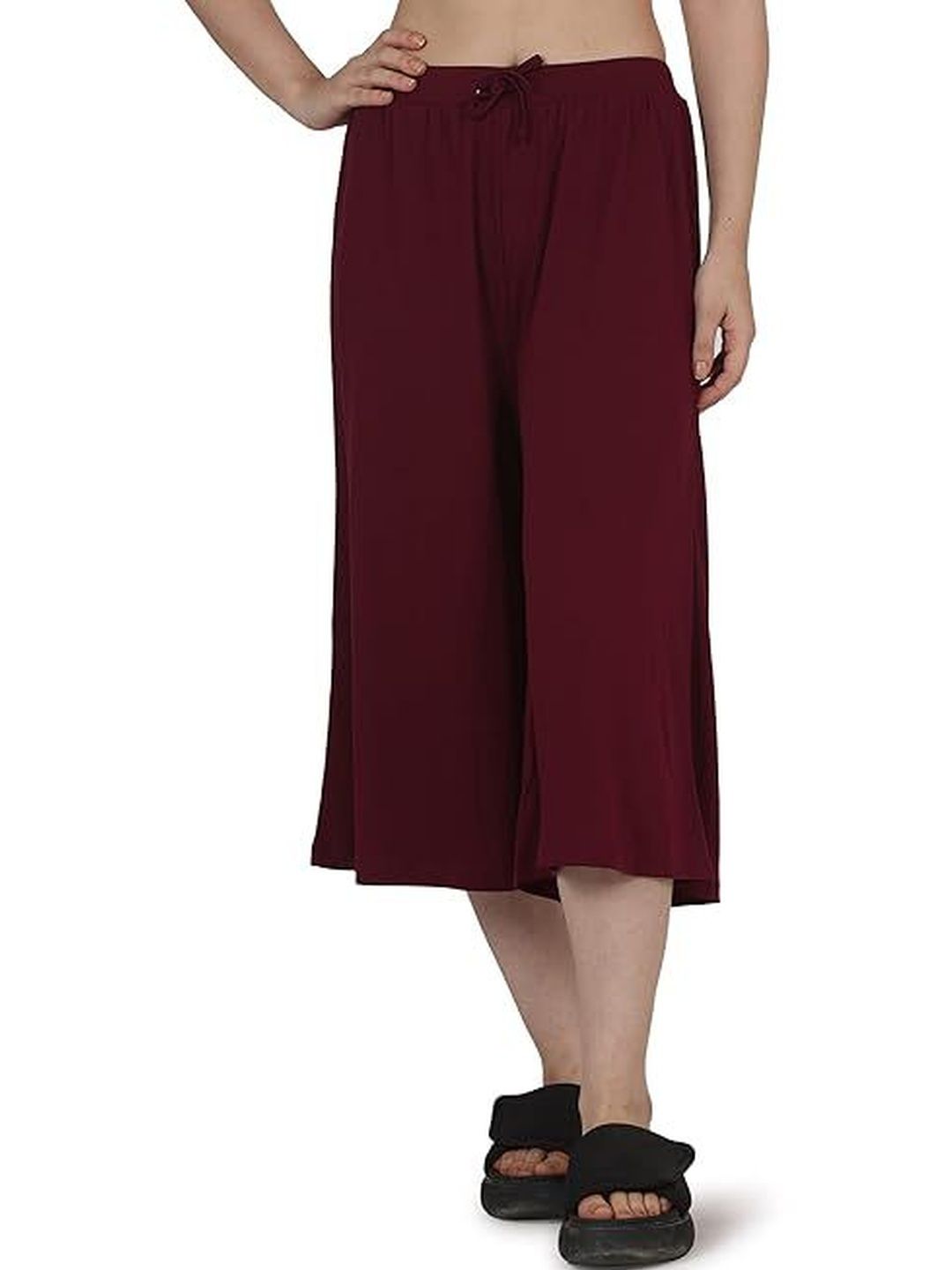 Frenchtrendz Women Knitted Cropped Palazzos
