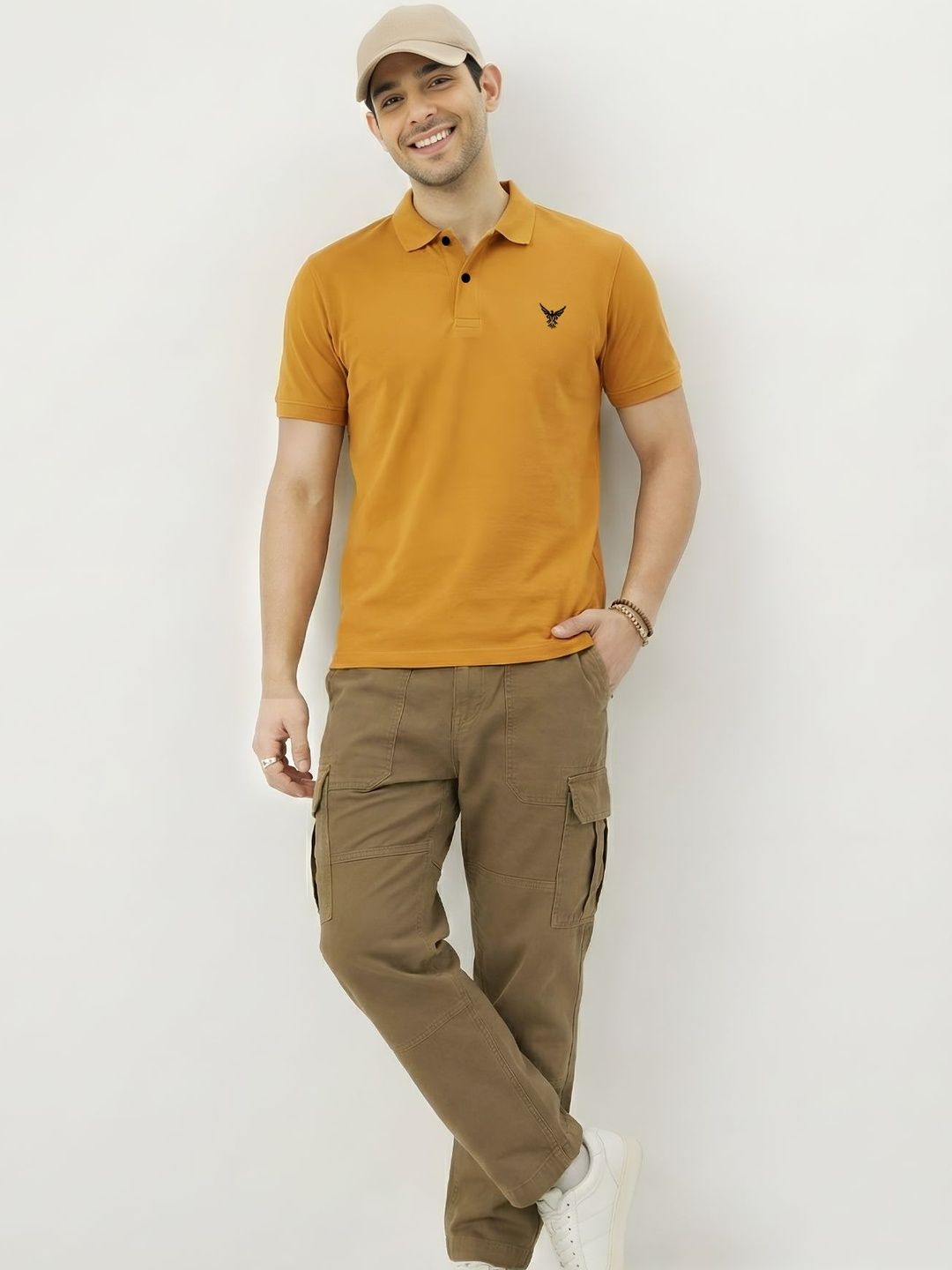 THE BEETEL HOUSE Men Brand Logo Polo Collar T-shirt