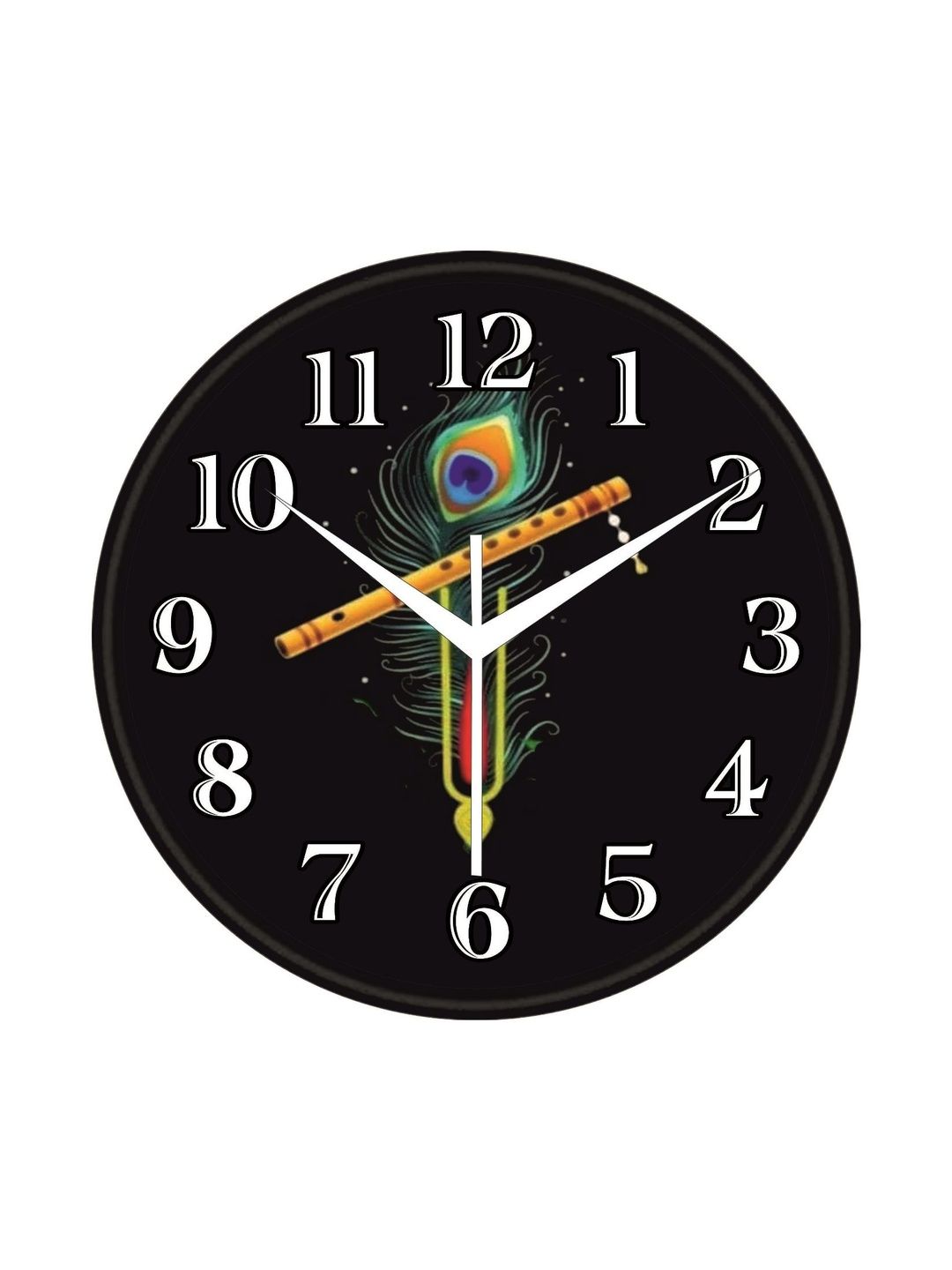 NEXA FLOW NEXA FLOW Black & Black Printed Traditional Wall Clock