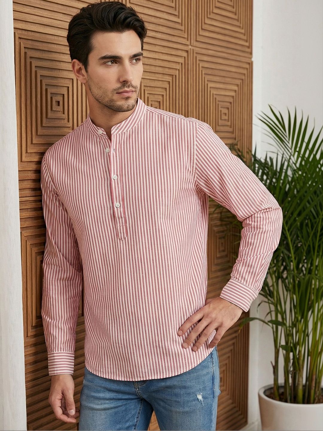 Jompers Men Striped Kurta