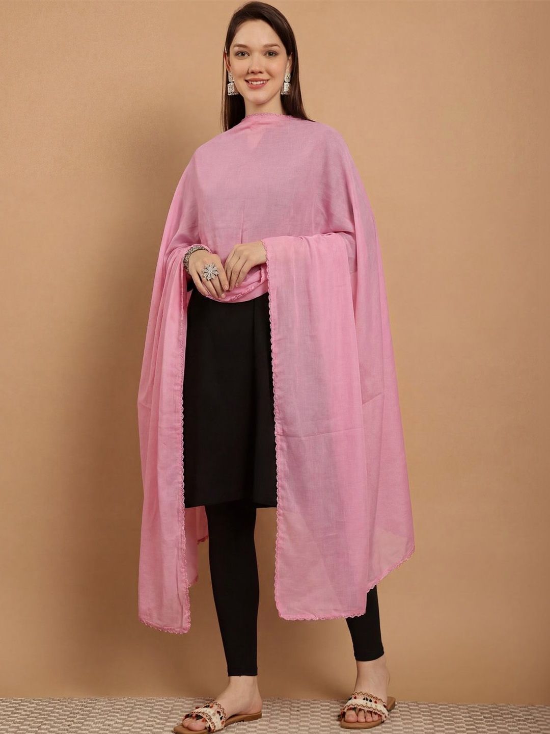 Clora Creation Women Solid Cotton Dupatta