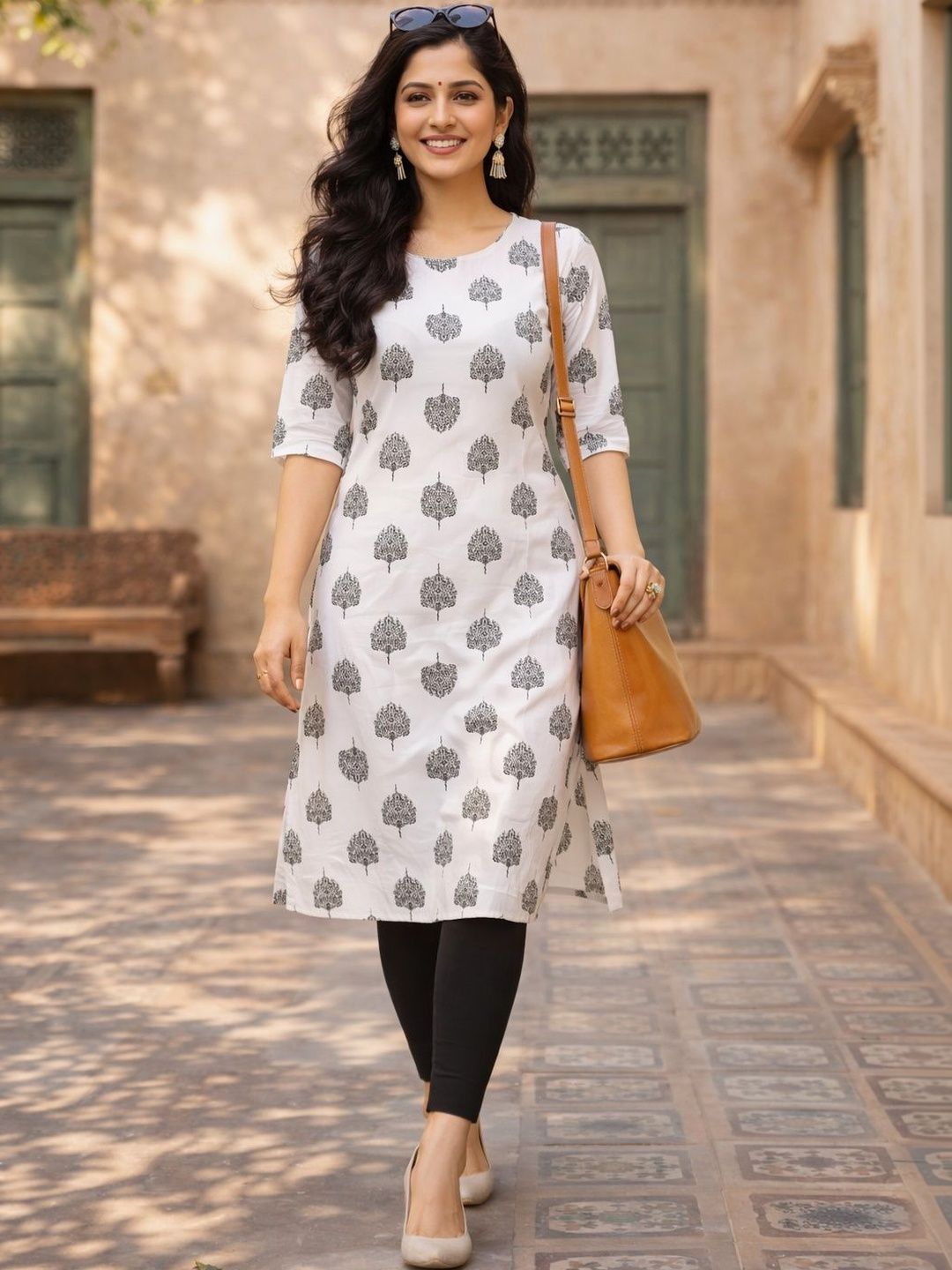 KINDA DESI Women Ethnic Motifs Printed Kurta