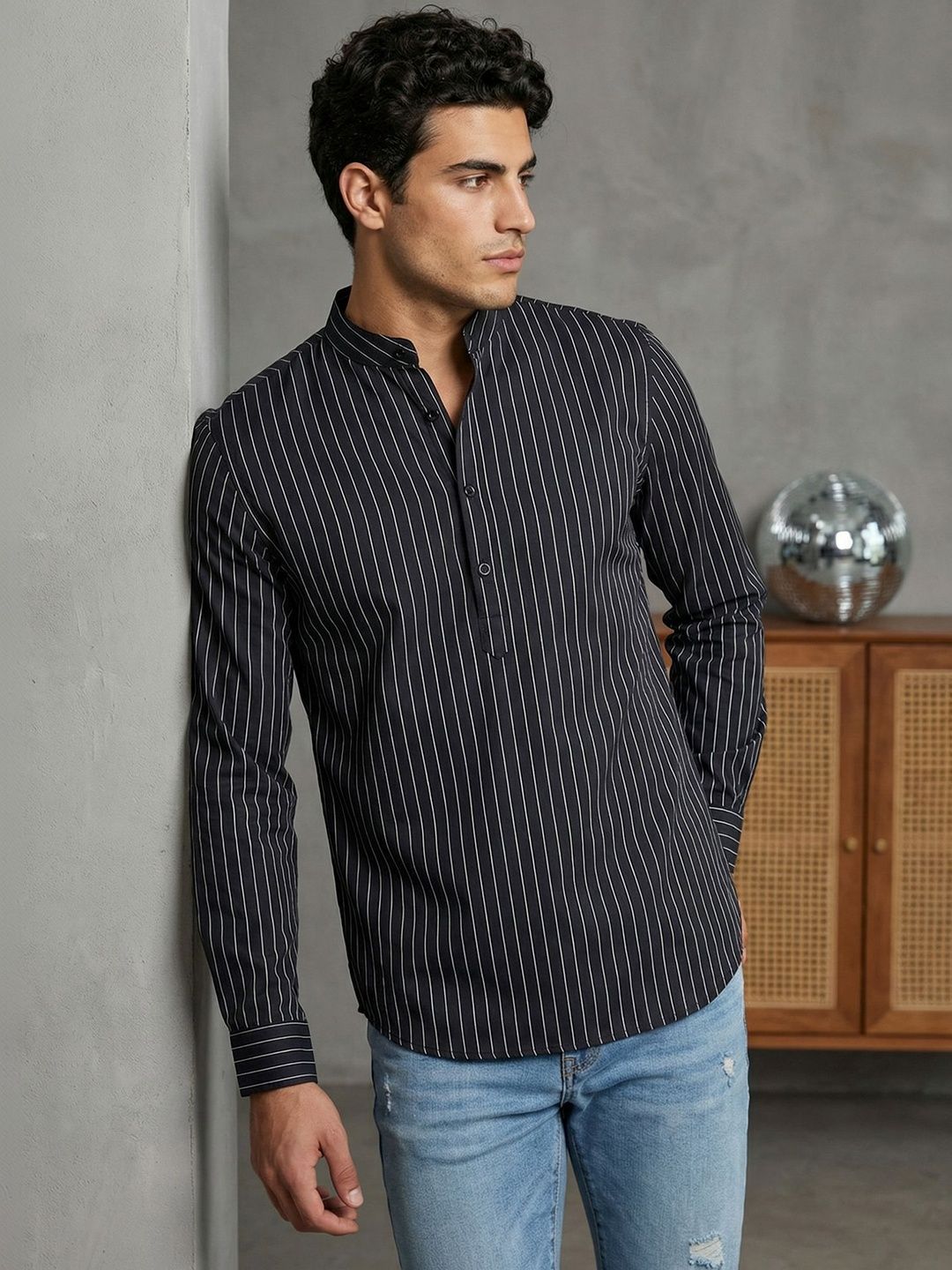 Jompers Men Striped Kurta