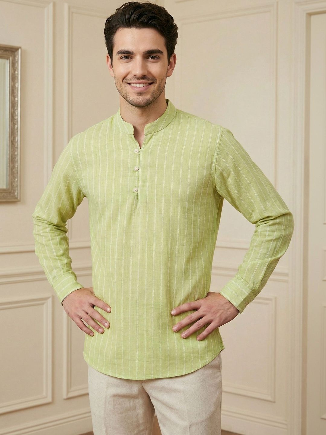 Jompers Men Striped Kurta