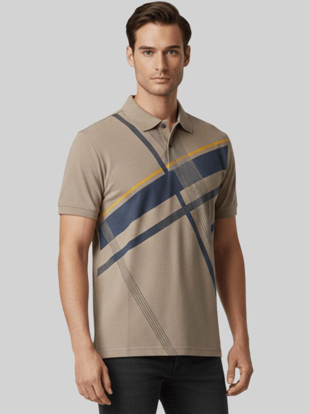 Dollar Men Printed Polo Collar T-shirt