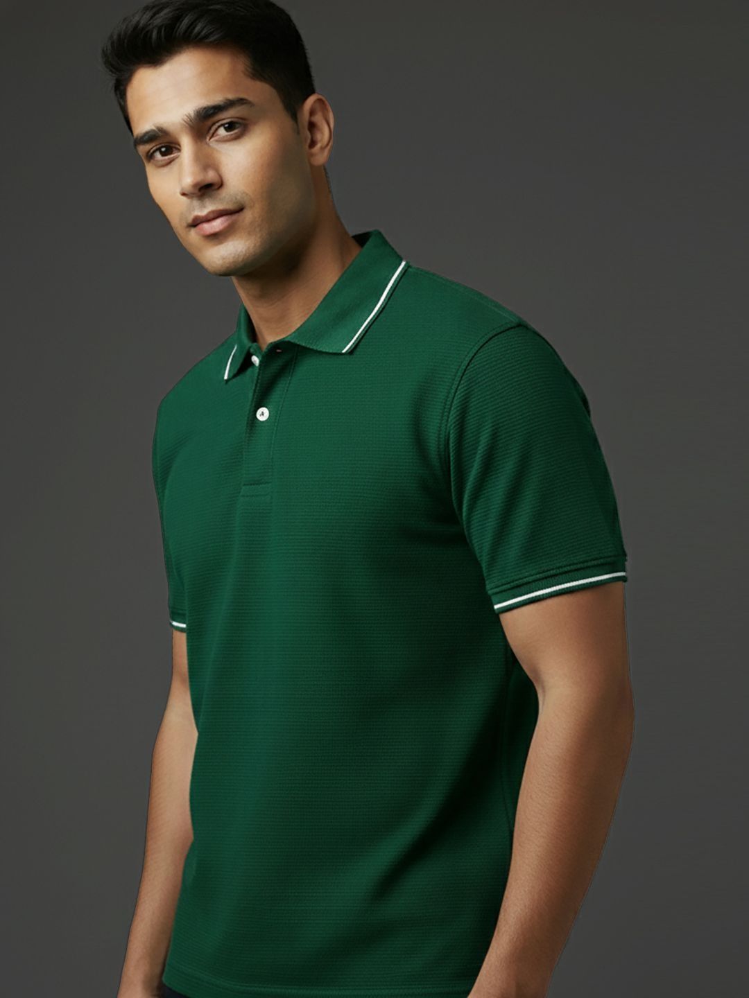 AMIRATES Men Polo Collar T-shirt
