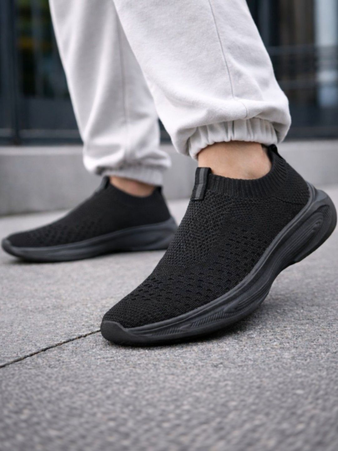 KRAASA Men Textile Walking Shoes