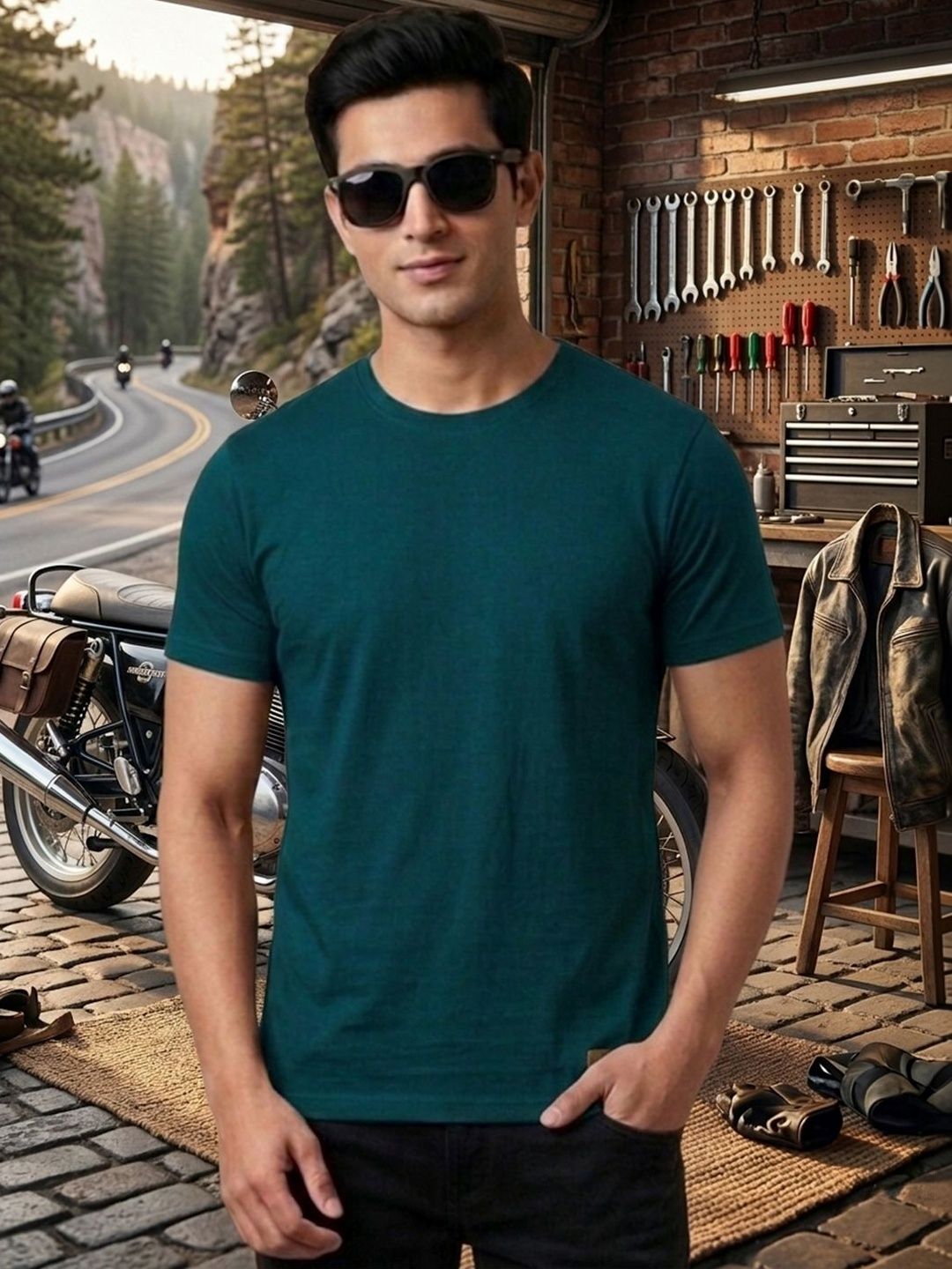 The Roadster Lifestyle Co. Pure Cotton Half Sleeve Round Neck T-shirts